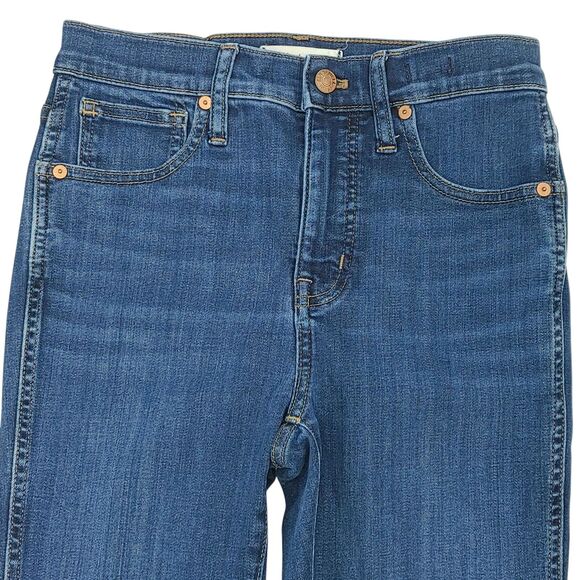 Madewell 10" High-Rise Skinny Jeans Women's 26 Medium Wash Blue Stretch - Picture 4 of 16